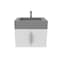 Castello Usa Nile 24-inch White Vanity Set with Gray Top and Chrome Handles CB-MC-24W-CHR-2053-GR - alternate 7